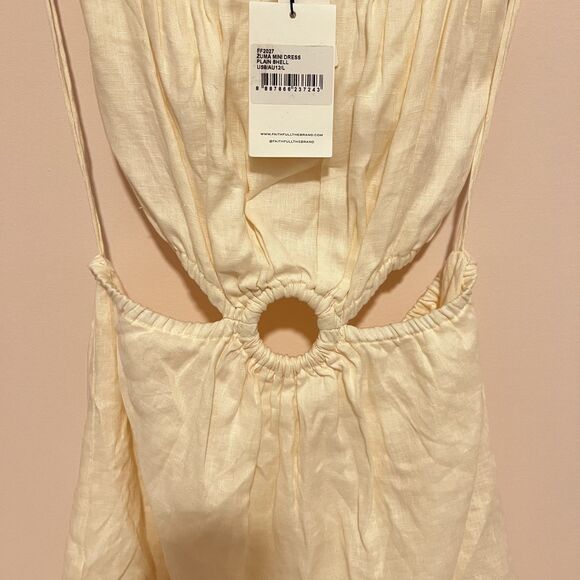NWT Faithful The Brand Anthropologie Zuma Mini Dress 100% Linen Size 8 - Picture 10 of 12